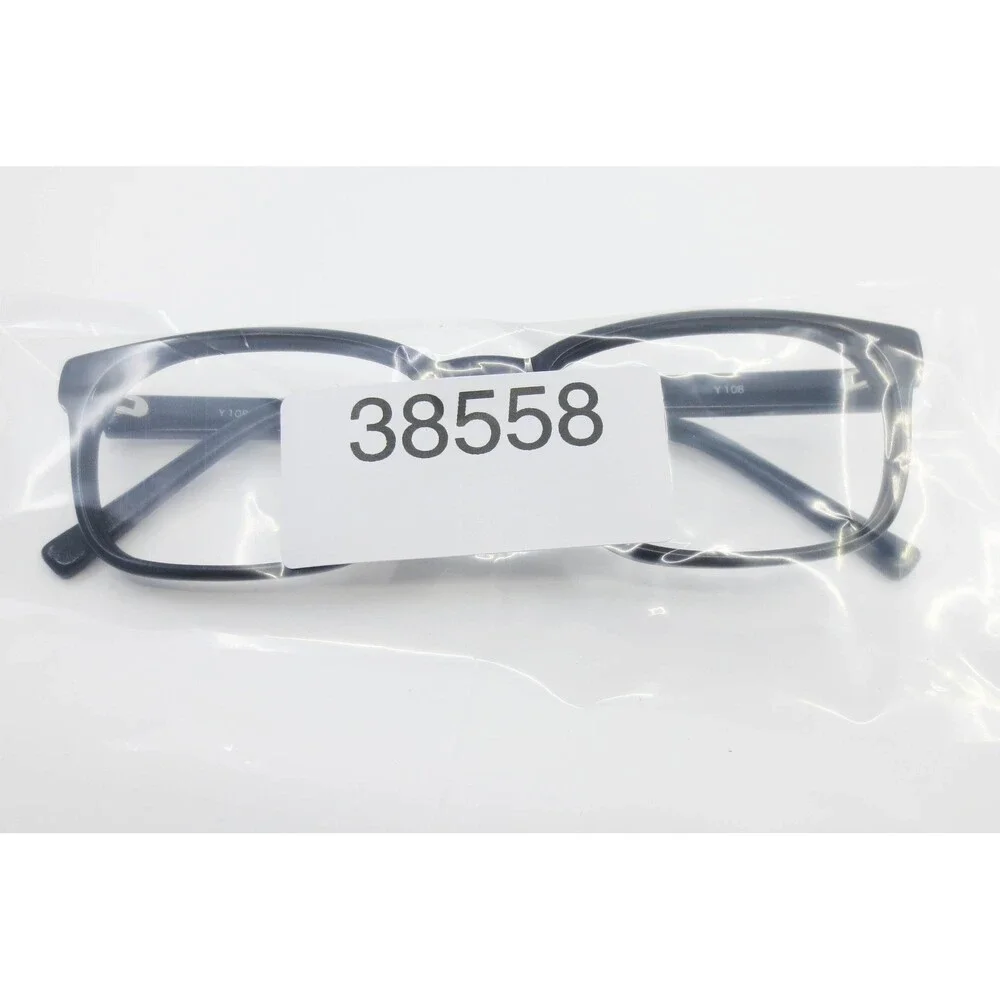 Y 108 Eyeglasses Black Rectangular Full Rim Frames 50-17-135 Y108 38558